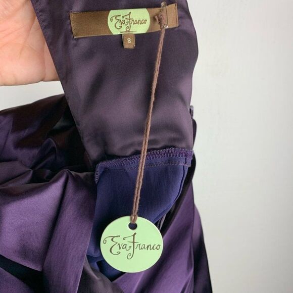 Anthropologie Eva Franco Purple Satin Dress - Picture 6 of 7
